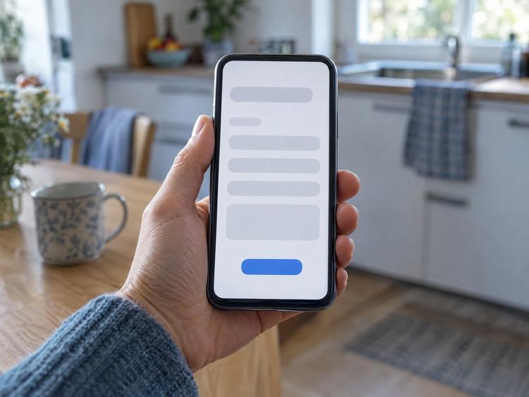 Smartphone cu un formular